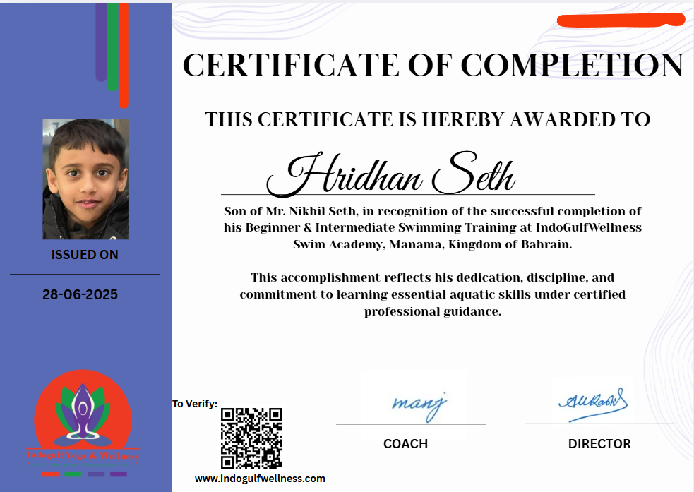 Hridhan Seth Certificate
